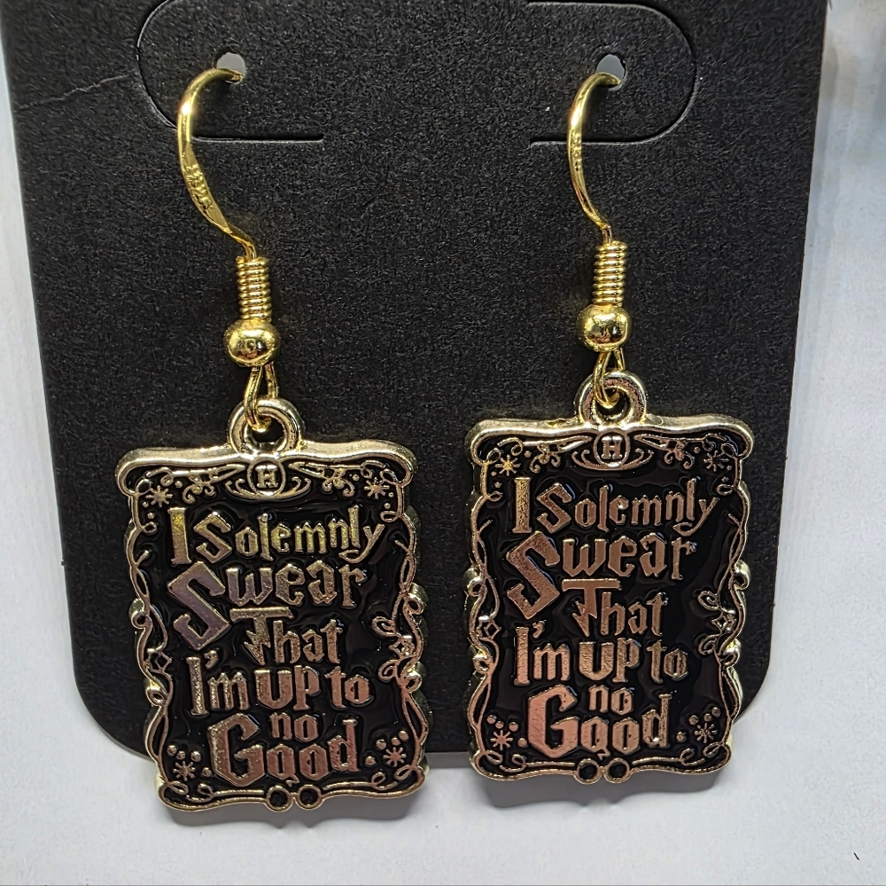 Harry Potter‎ I Solemnly Swear That I'm Up To No Good Earrings Hypoallergenic